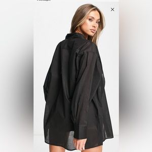 Cotton oversized ASYOU black shirt